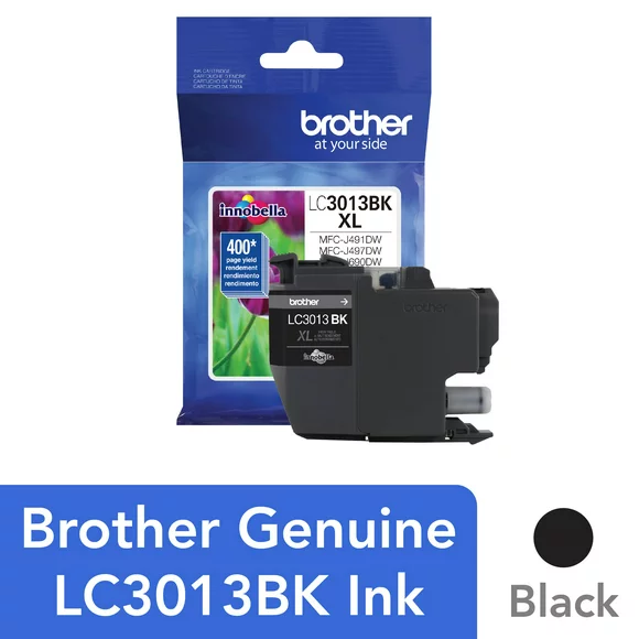 Brother Genuine LC3013BK High-yield Black Printer Ink Cartridge