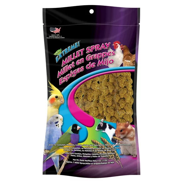 Brown's Extreme Natural Millet Spray Bird Treats, 7 count