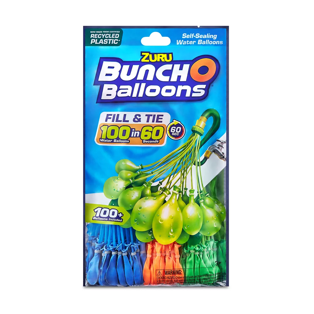 Bunch O Balloons Rapid-Filling Water Balloons 100 Count (3 Pack)
