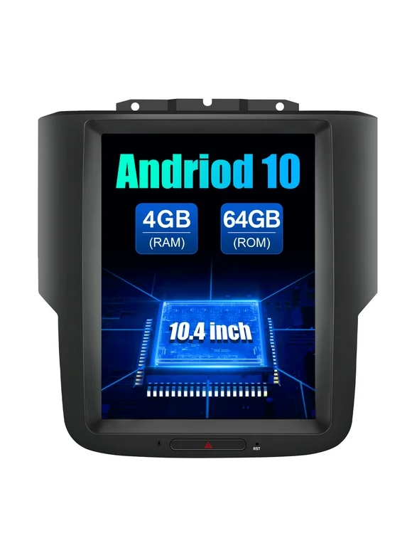 Car Radio Stereo for Dodge Ram 2013-2018 1500 2500 3500 10.4 Inch Touchscreen Radio 4 + 64G RAM with Apple Carplay Andriod Auto GPS WiFi Bluetooth HDMI DSP