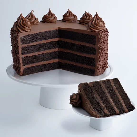 Carlo’s Bakery Cake Boss Chocolate Fudge Cake, Large 10” Size - Serves 18 to 24 - Birthday Cakes and Treats for Delivery - Baked Fresh Daily, Delivered Frozen in Dry Ice