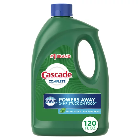 Cascade Complete Gel Dishwasher Detergent, Fresh Scent, 120 fl oz