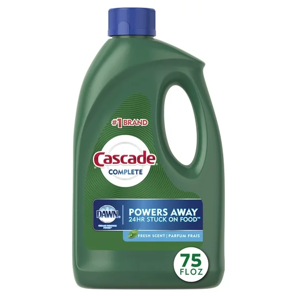 Cascade Complete Gel Dishwasher Detergent, Fresh Scent, 75 fl oz