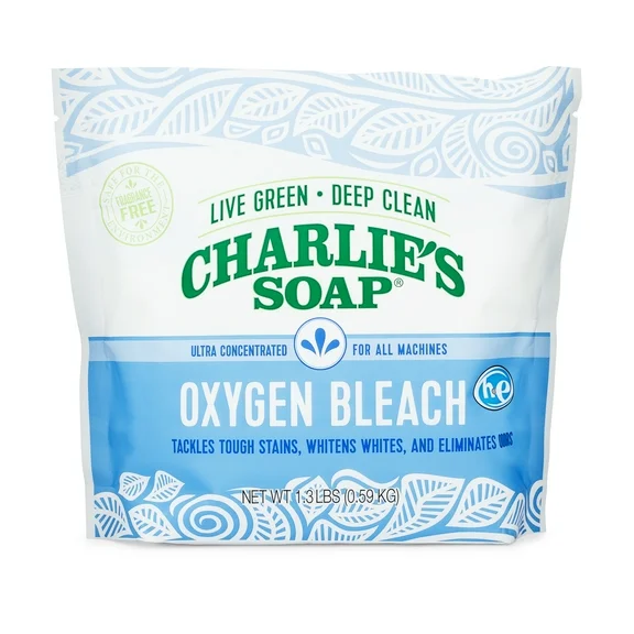 Charlie's Soap Color Safe Chlorine Free Oxygen Bleach Powder, 1.3 Pounds
