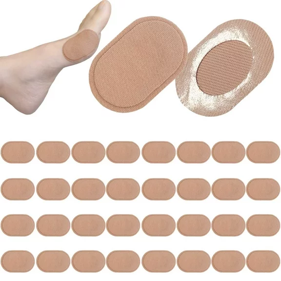 Chiroplax Bunion Cushions Pads Protector Patches Cover Hallux Valgus Tailor's Bunionette Relief Blister Chafing Rubbing Waterproof Non-Stick Center (32 Count)