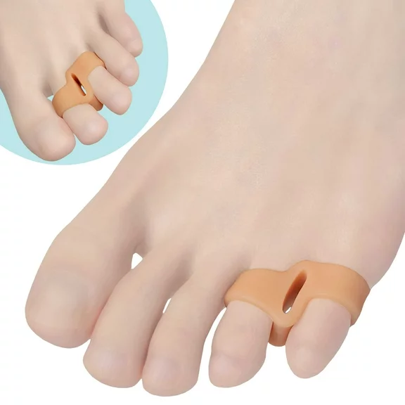 Chiroplax Tailor's Bunion Corrector Pads Bunionette Pain Relief Pinky Toe Straightener Separator Cushion Splint Protector Shield Spacer (4 Pads, Shims - Size Small)