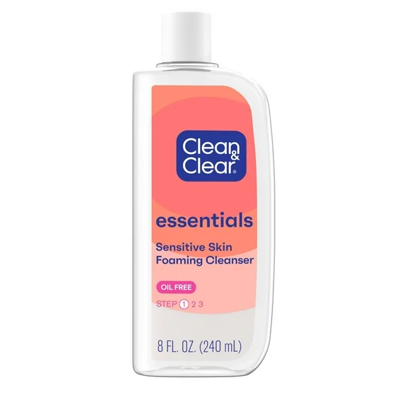 Clean & Clear Essentials Oil-Free Foaming Facial Cleanser, 8 fl. oz