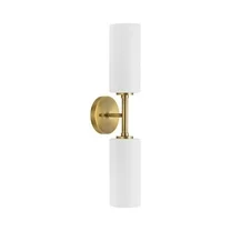 Cofield Collection Two-Light Vintage Brass Transitional Wall Bracket