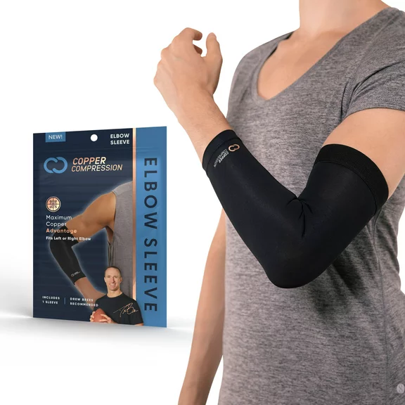 Copper Compression Elbow Brace and Tennis Elbow Sleeve for Women and Men
