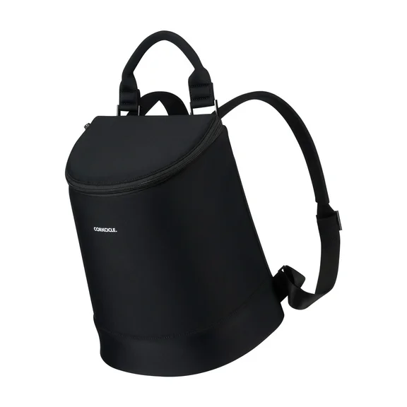 Corkcicle Eola Insulated Soft Cooler, Bucket Bag, Insulated, Black Neoprene