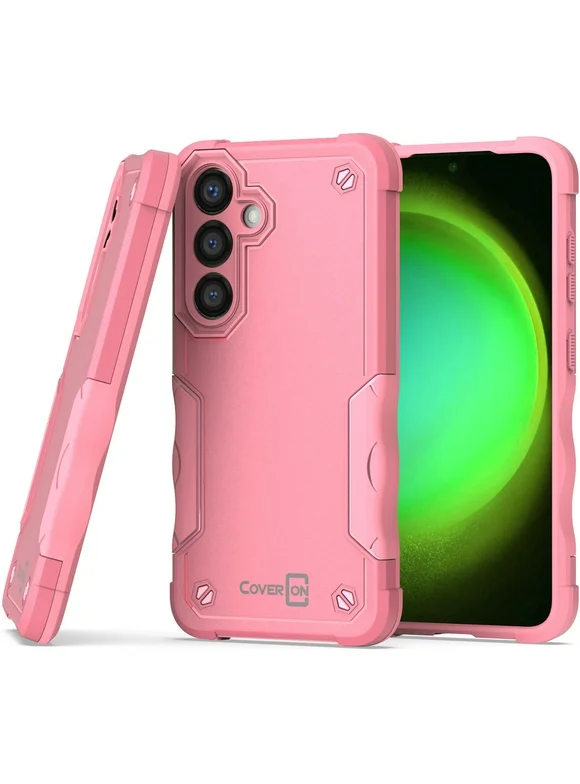 CoverON For Samsung Galaxy S24 Phone Case, Military Grade Heavy Duty Rugged Cover Grip, Pink