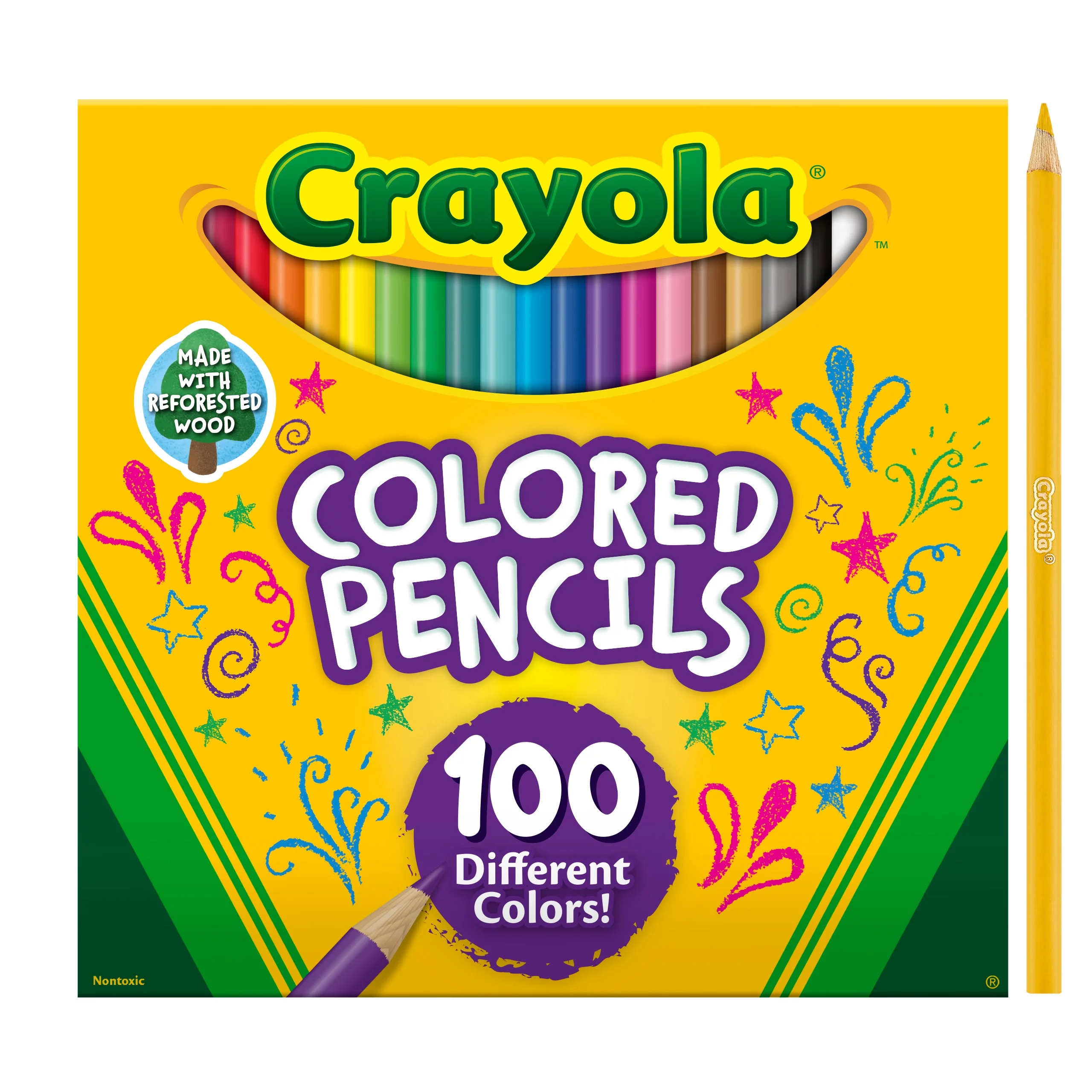 Crayola Colored Pencil Set, 100-Colors, Beginner Child