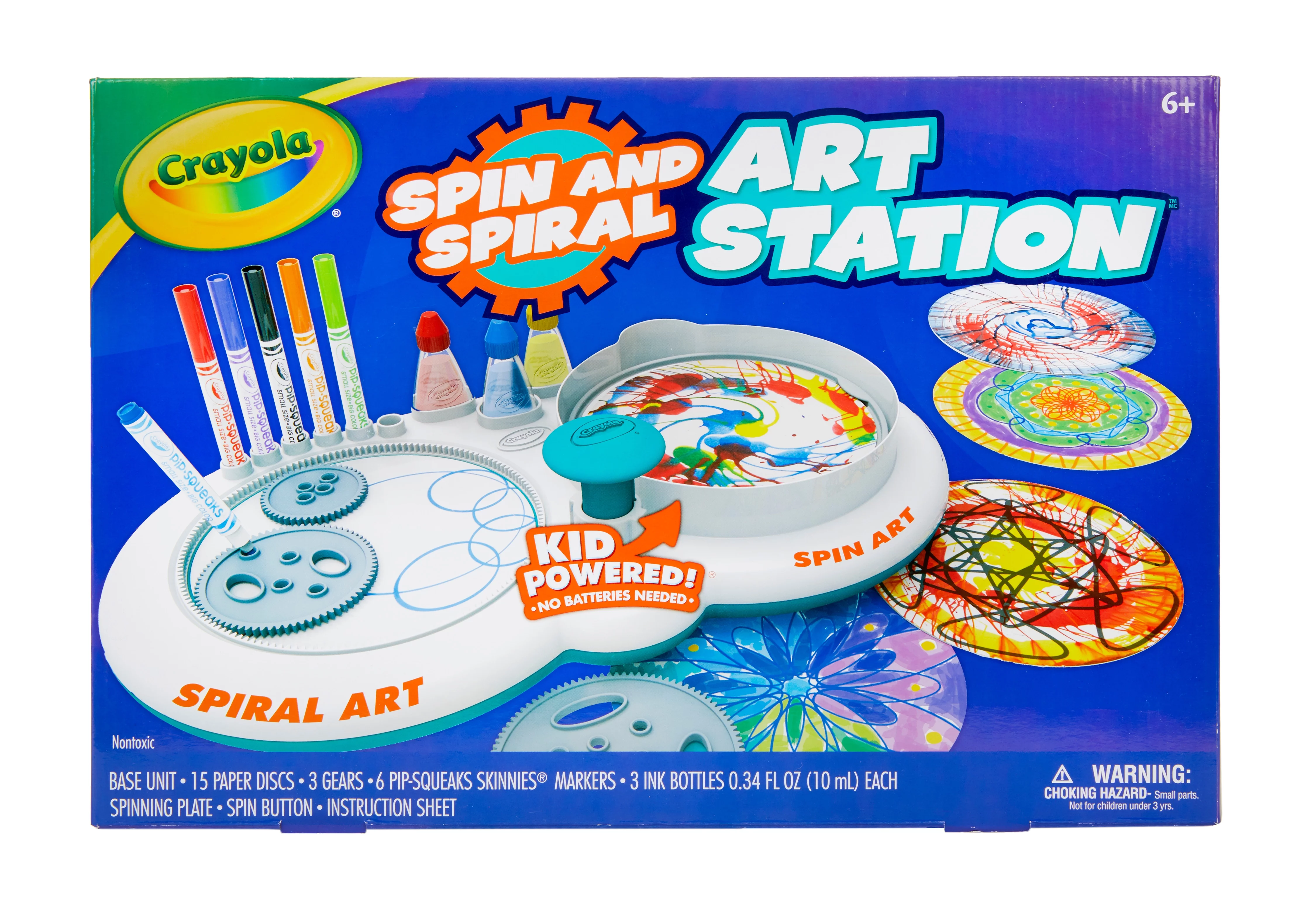 Crayola Spin & Spiral Art Station, School Supplies, Art Set, Toys for Child, Girls and Boys