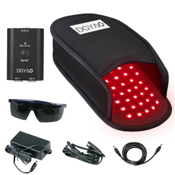 DGYAO 2023 Newest Red Light Therapy Slippers 880NM Infrared Light Therapy for Feet Toes Pain Relief Pad with Pulse Mode