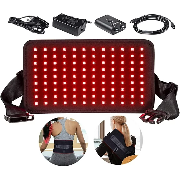 DGYAO Red Light Therap-y Belt for Body Lower Back 880NM LED Infrared Light Therap-y Wrap Pad for Pa-in Re-lief