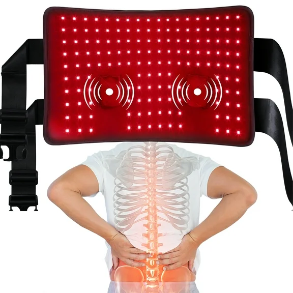 DGYAO Red Light Therap-y Belt with Vibration & Massage Mode Near Infrared Light Large Wrapped Pad for Body Muslce Joint - XL