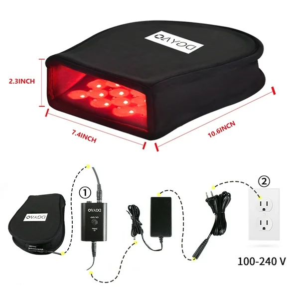 DGYAO Red Light Therap-y Wrap Mitten for Hand Wrist Finger with 880NM LED Near Infrared Light