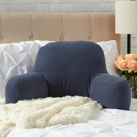 Denim Blue Microfiber Hyatt Bed Rest Pillow