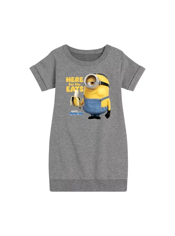 Despicable Me Minions - Here For The Eats - Toddler & Youth Girls Fleece Dress