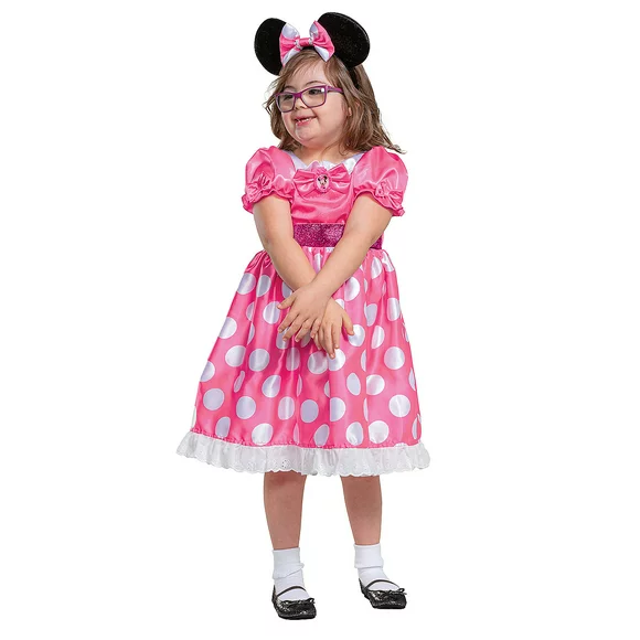 Disguise Girls' Disney Minnie Mouse Adaptive Costume - Size 4-6