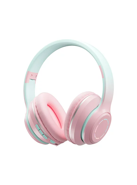 Docooler Kids Wireless Bluetooth Headphone Fashion Cute Headset for Girls Boys Birthday Christmas Gift