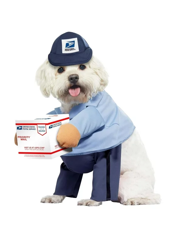 Dog US Mail Carrier Pup Pet Costume size XS