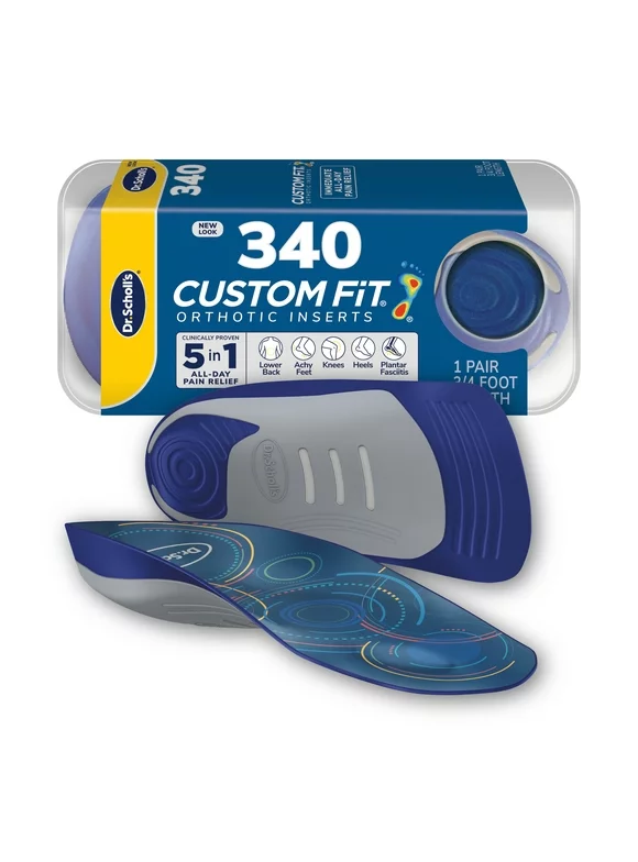 Dr. Scholl’s® Custom Fit® Foot Orthotics 3/4 Length Inserts, CF 340, Immediate All-Day Pain Relief