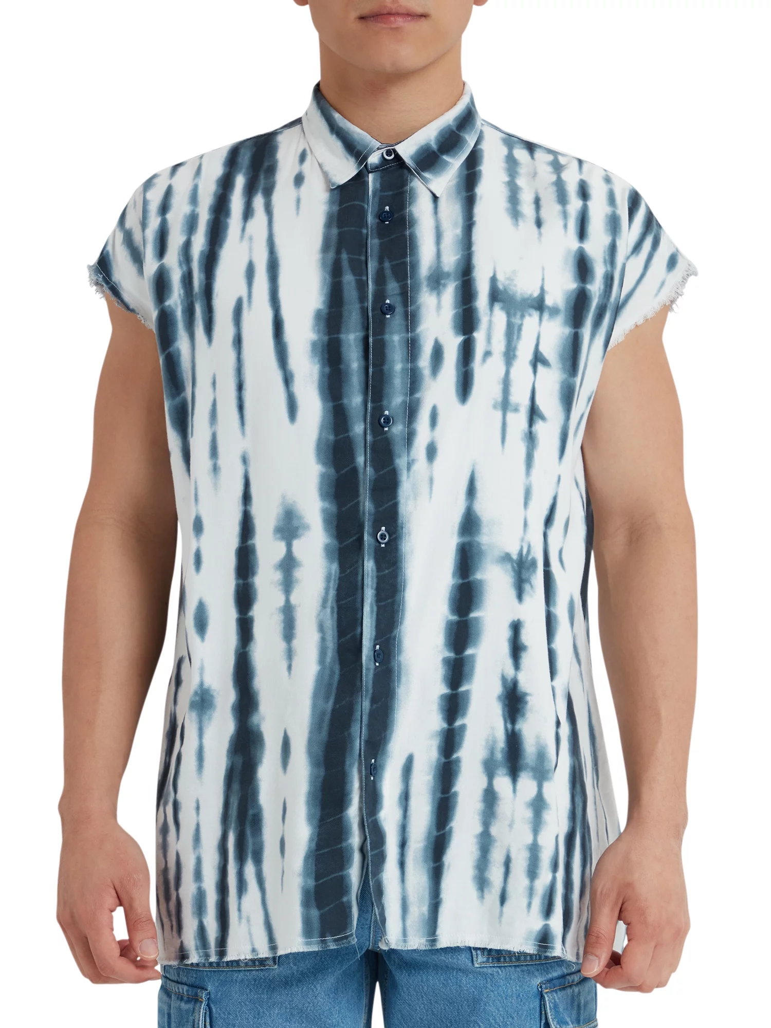 EPIC Studio Men's & Big Men's Sleeveless Cotton Rayon Resort Shirt, Sizes S-5XL, Mens Shirts