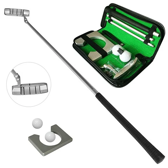 Eccomum Golf Putter Set Kit with Putter 2 Balls Putting Cup for Travel Indoor Golf Putting Practice