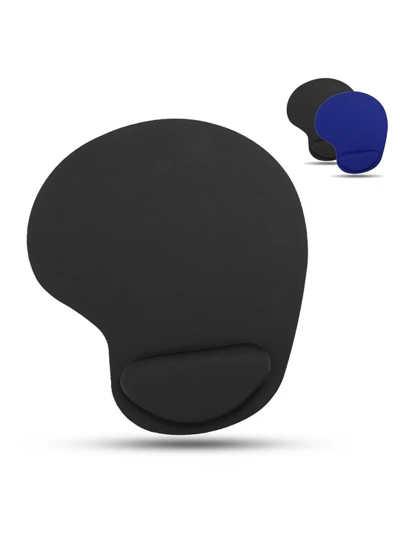 Ergonomic Mouse Pad with Wrist Rest Support, Eliminates All Pains, Carpal Tunnel, Wrist Discomfort, Non-Slip Base PU Gaming Mouse Mat for Laptop, Mac, Durable & Comfortable & Easy Typing, Black