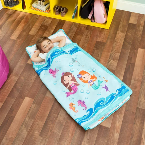 Everyday Kids Toddler Nap Mat with Pillow - Underwater Mermaids