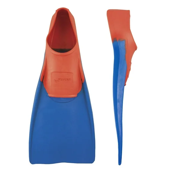 FINIS Long Floating Fins - Swimming Fins for Men, Women, and Kids - Swim Flippers to Improve Body Alignment - Swim Fins for Swimming Accessories - Adult M (Male 5-7/Female 6-8), Red/Blue