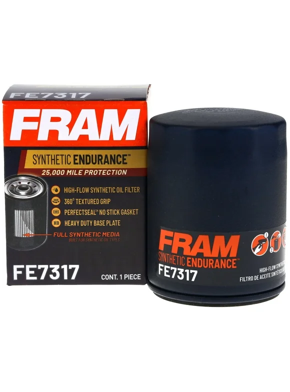 FRAM Synthetic Endurance Premium Oil Filter, FE7317, 25K mile Filter for Acura, Honda, Nissan, Subaru