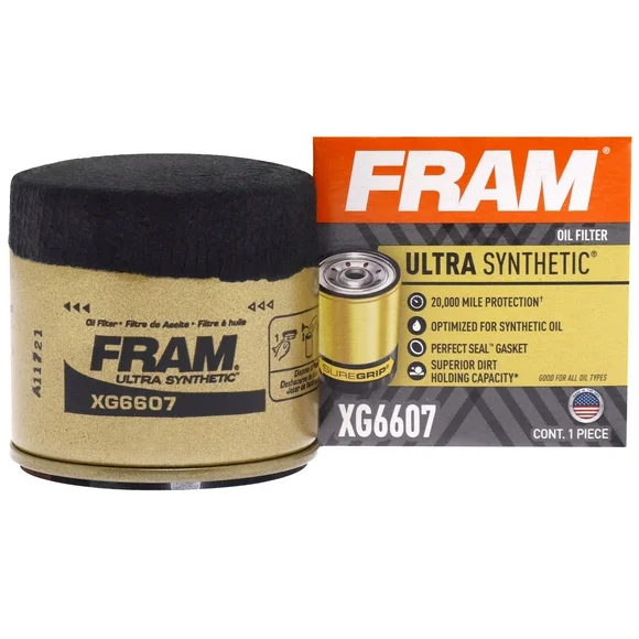 FRAM Ultra Synthetic Oil Filter, XG6607, 20K mile Replacement Engine Oil Filter
