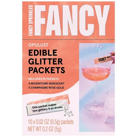 Fancy Sprinkles Opulust Fancy Easter Drink Edible Glitter Packets, 10 Count