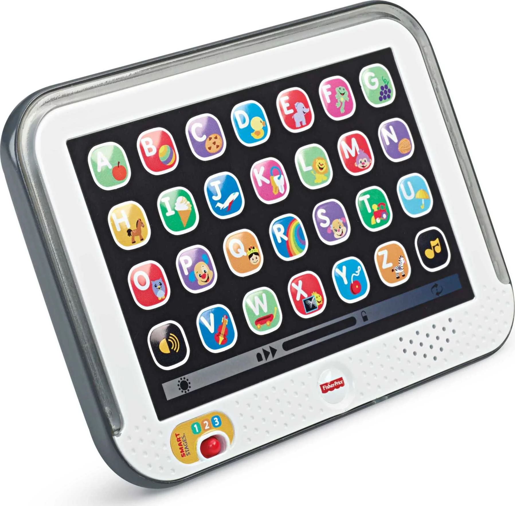 Fisher-Price Laugh & Learn Smart Stages Tablet Electronic Learning Toy for Infant & Toddler, Gray