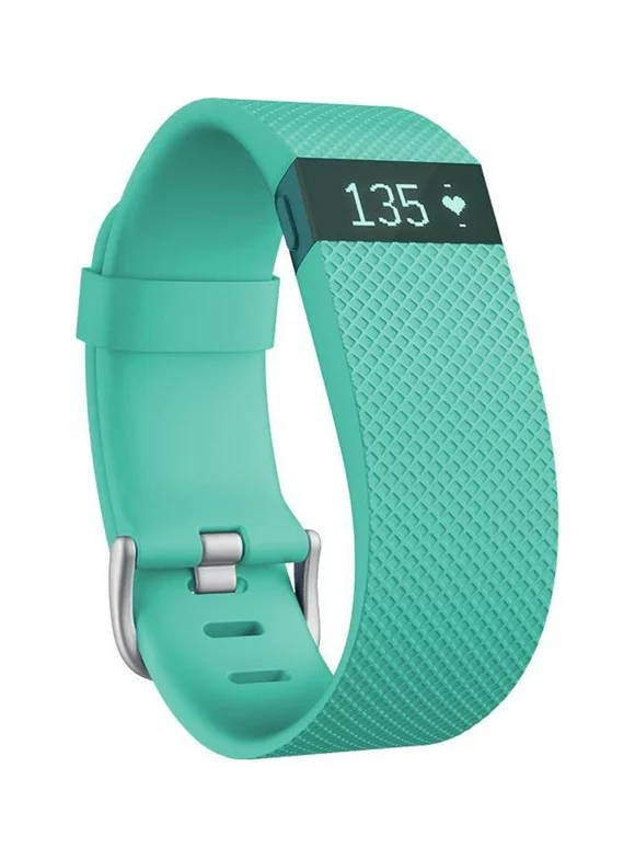 Fitbit Charge HR Heart Rate & Activity Fitness Monitor Wristband - Teal - Large