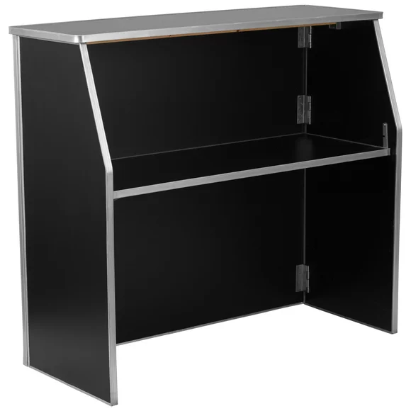 Flash Furniture Amara Laminate Foldable Bar, Black