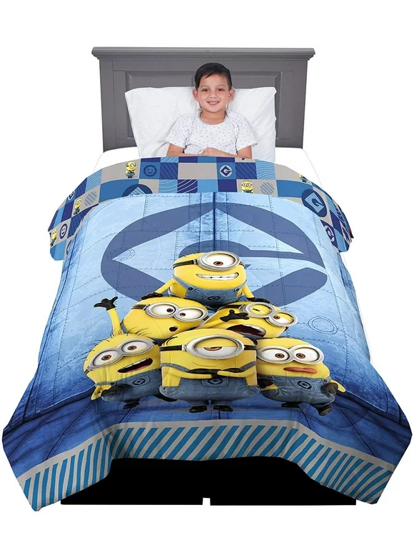 Franco Manufacturing Child Microfiber/Polyester Comforter Set, Twin, Blue