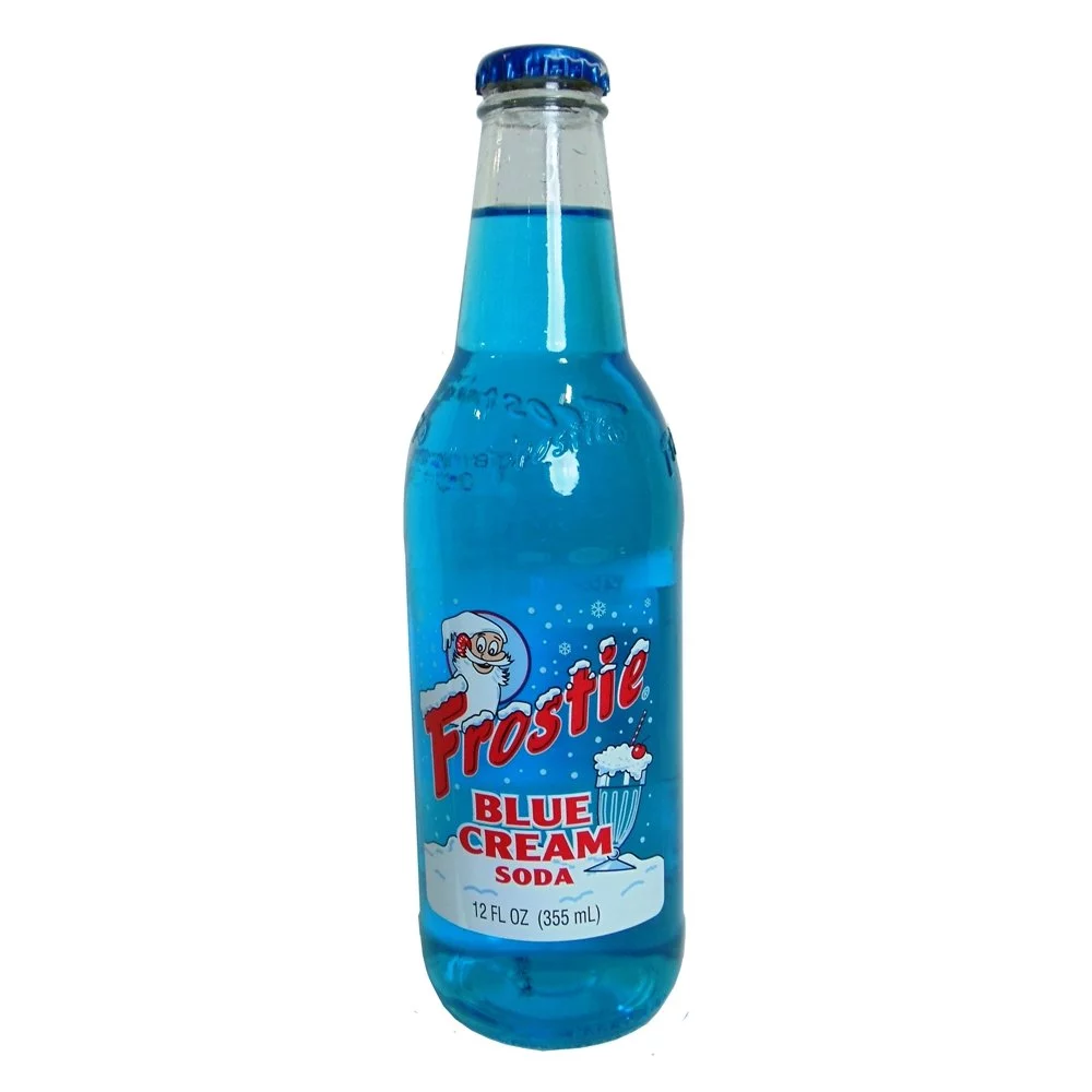 Frostie Caffeine-Free Blue Cream Soda Pop, 12 Fl Oz, 24 Pack Bottles