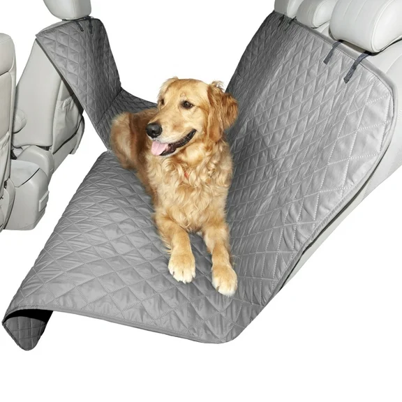 FurHaven Pet Car Seat Cover | Quilted Car Seat Cover, Gray, Hammock