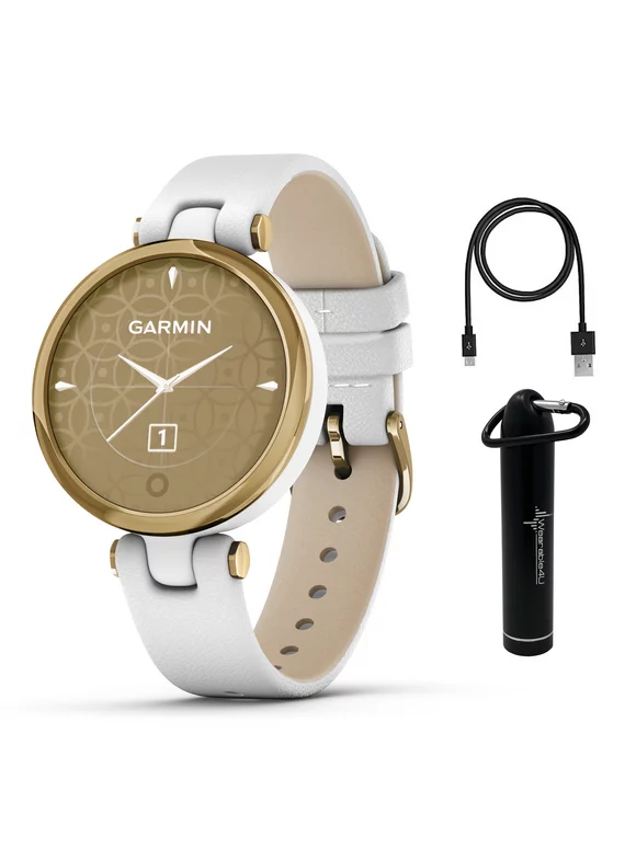 Garmin Lily Women’s Light Gold Fitness Sport Smartwatch with Wearable4U Bundle 010-02384-A3