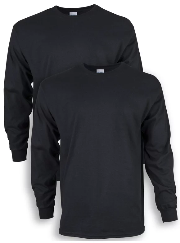 Gildan Unisex Ultra Cotton Long Sleeve T-Shirt, 2-Pack, up to size 5xl
