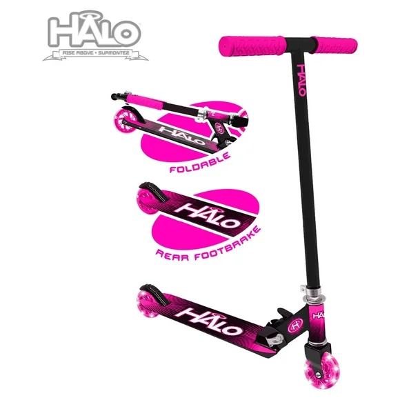 HALO Rise Above Supreme Inline Scooter - Pink & Black - Designed for All Riders (Unisex)