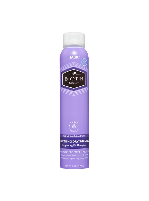 Hask Biotin Boost Thickening Volumizing Dry Shampoo with Collagen, 4.3 oz