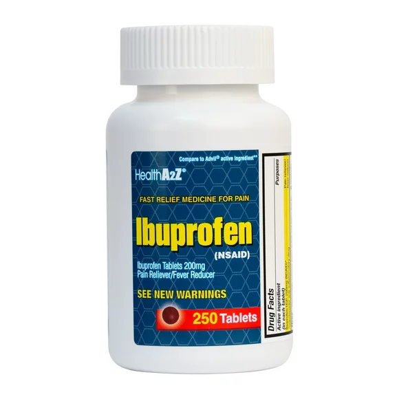 HealthA2Z Ibuprofen Tablets | 200mg | 250 Counts