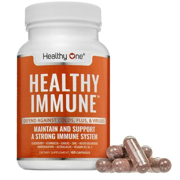 Healthy One Healthy Immune Supplement - Maintain and Support Strong Immune System, 60 Capsules