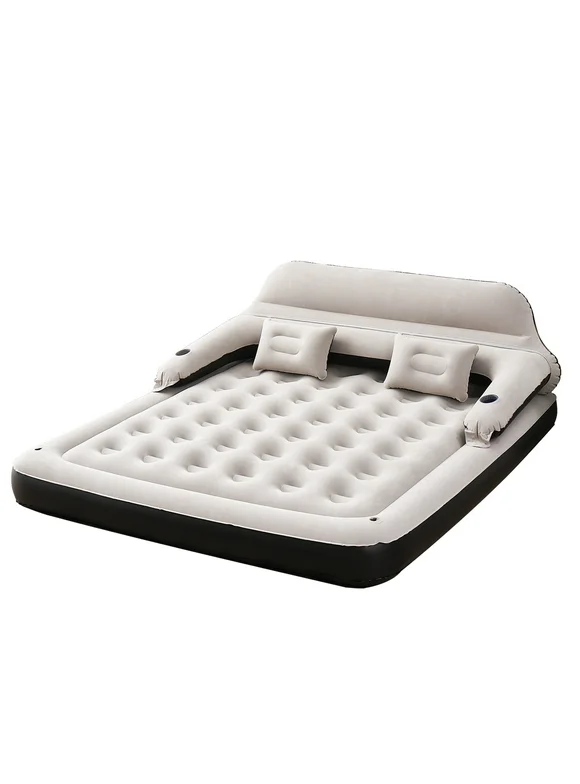 Honeydrill King Size Air Mattress Sofa Bed for Camping, Portable Inflatable Couch with Soft Pillow(Pump Not Included)