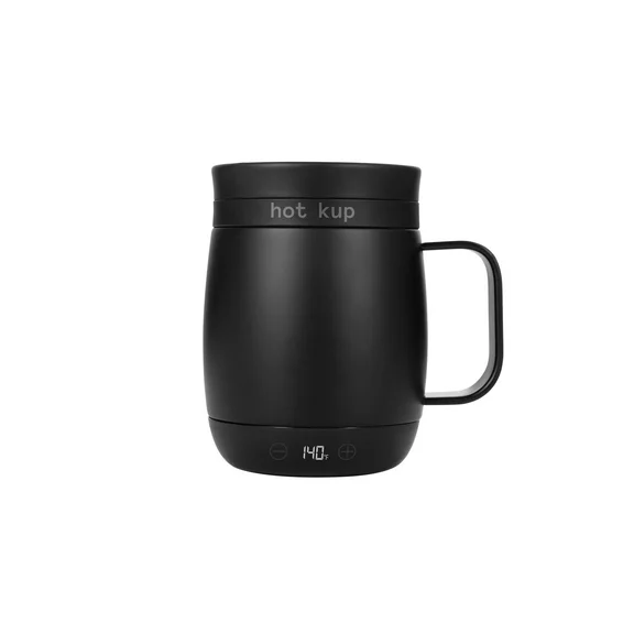 Hot Kup Single Serve Mug - From Ice to Boil and Temperature Controlled Mug in Black with AC Base