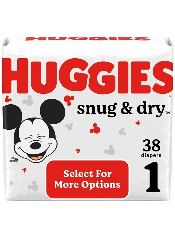 Huggies Snug & Dry Baby Diapers, Size 1, 38 Ct (Select for More Options)